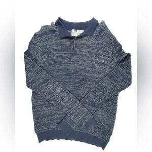TOPMAN Blue Collared Thin Pullover Knitted Sweater Size  XL